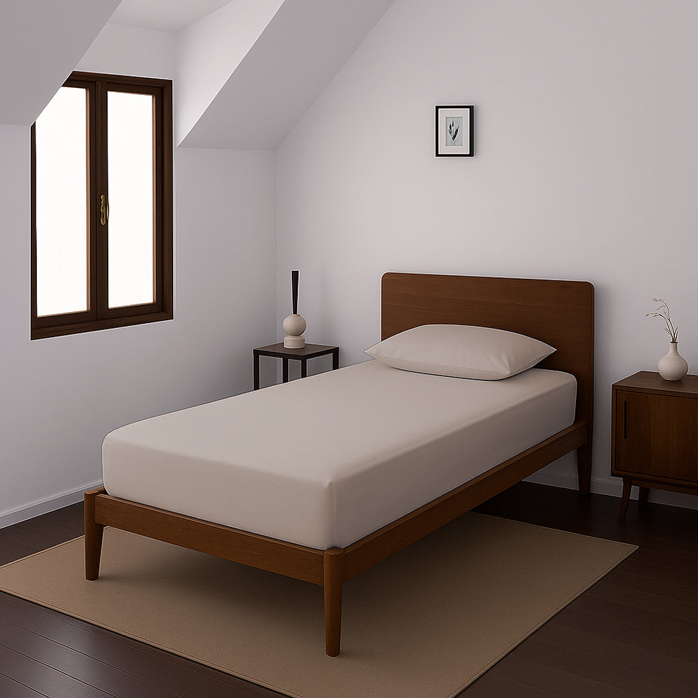 Casey Cotton Fitted Sheet & Pillowcase Combo 400TC Linen | Single Bed 50cm
