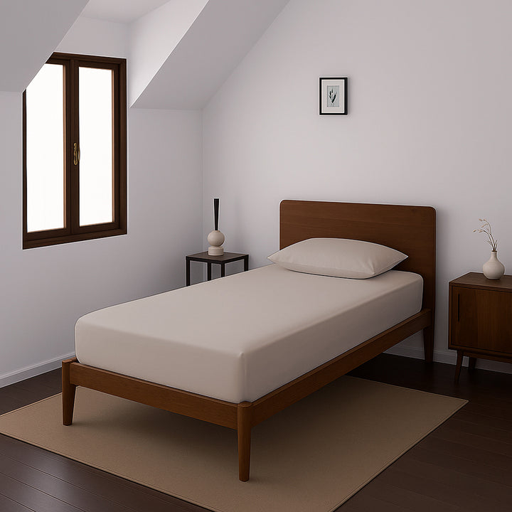 Casey Cotton Fitted Sheet & Pillowcase Combo 400TC Linen | Single Bed 50cm