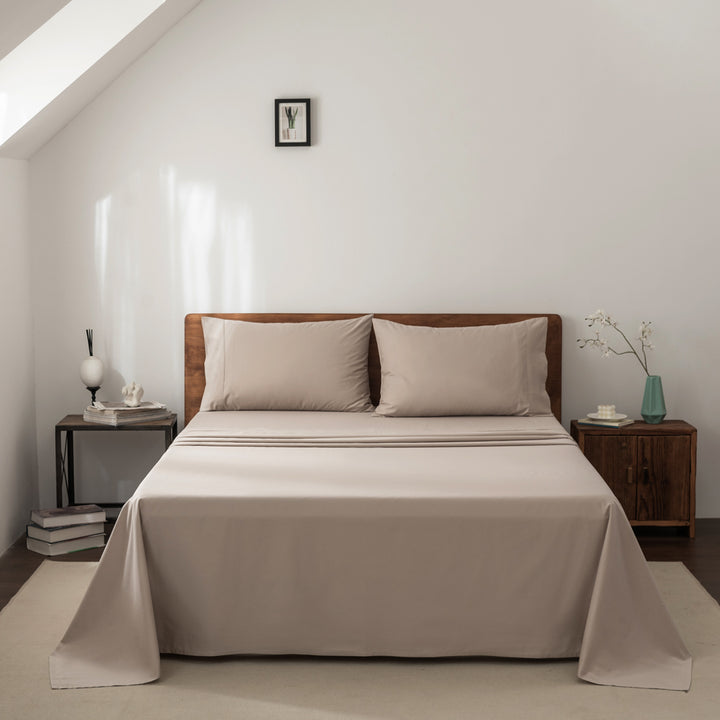 Casey Cotton Sheet Set 400TC Linen | Single Bed 40cm