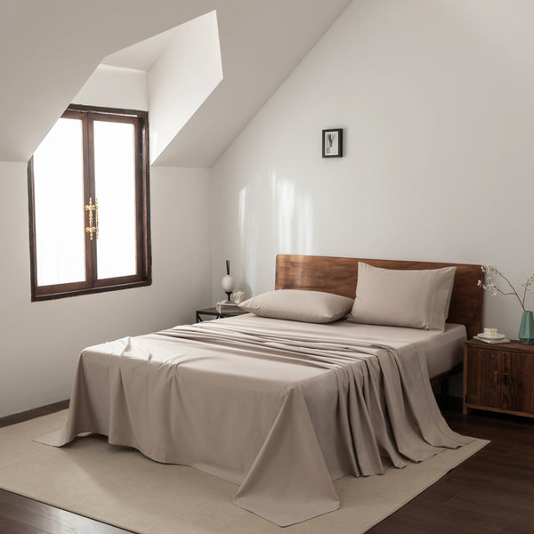 Casey Cotton sheets in Linen