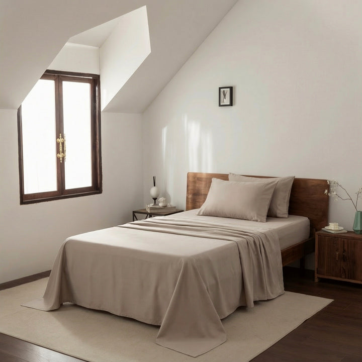 Casey Cotton Sheet Set 400TC Linen | Single Bed 40cm