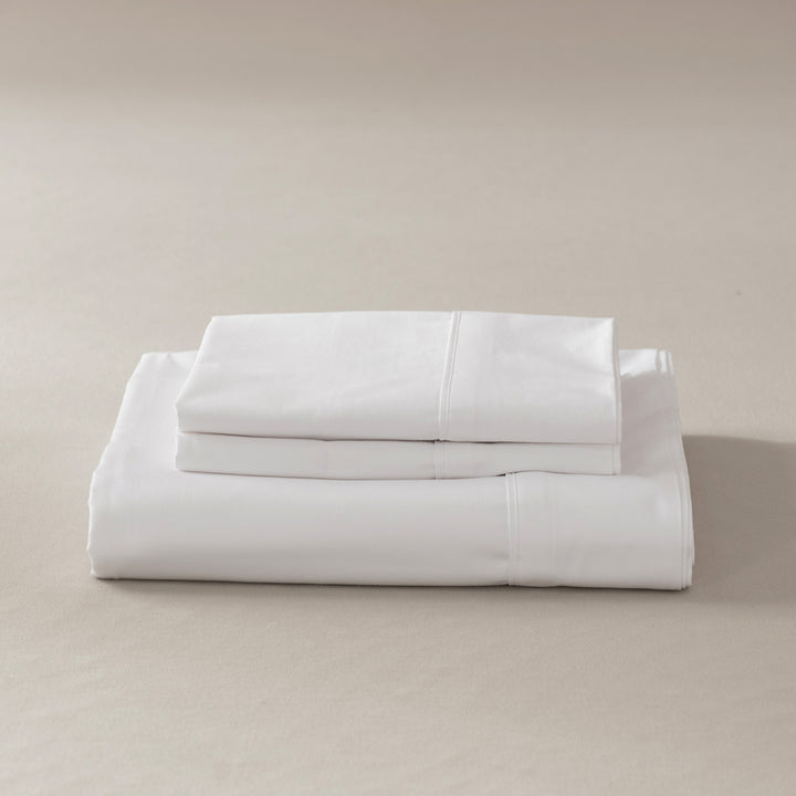 Casey Cotton Sheet Set 400TC White | Queen Bed 50cm