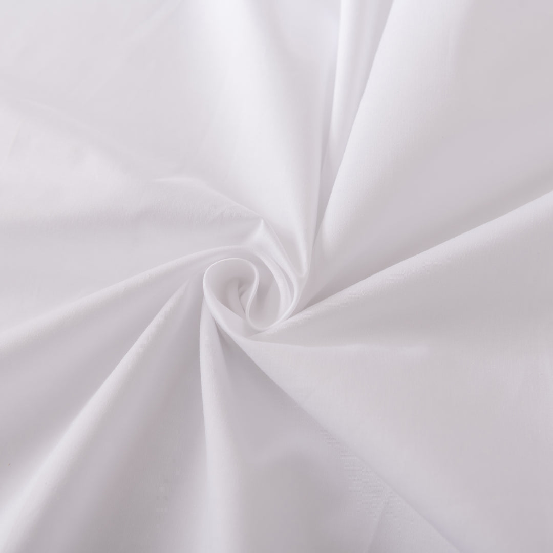 Casey Cotton Fitted Sheet 400TC White | Queen Bed 50cm