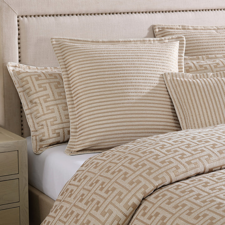 Davinci Constantine Gold Square Filled Cushion Lifestyle | My Linen