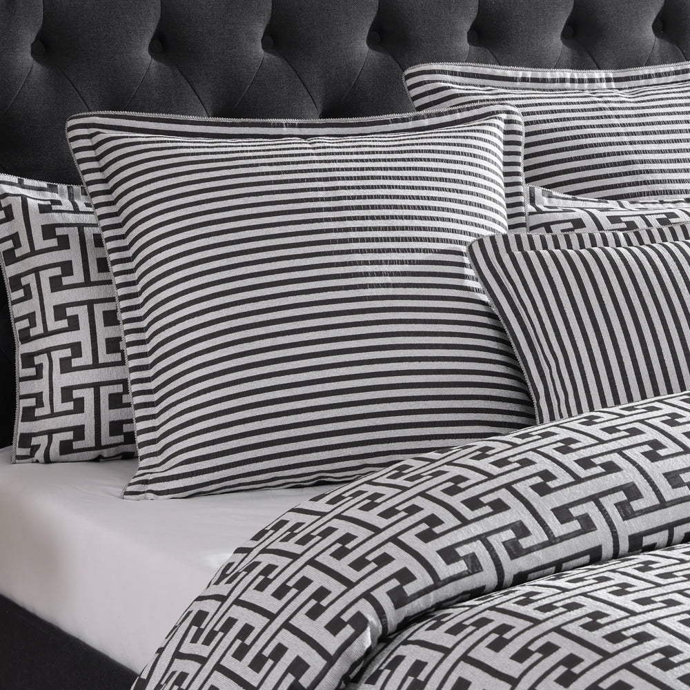 Davinci Constantine Gunmetal Square Filled Cushion Lifestyle | My Linen