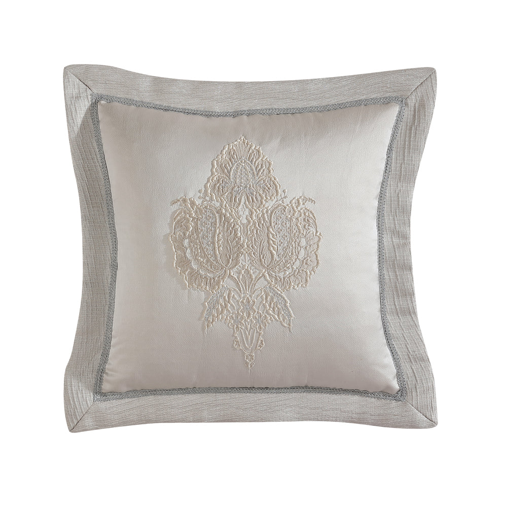 Davinci Emerson Ivory Square Filled Cushion | My Linen