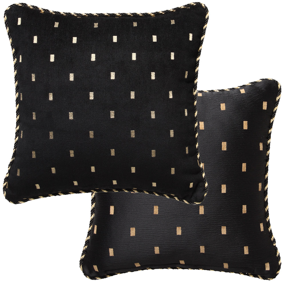 Massimo Black Square Filled Cushion