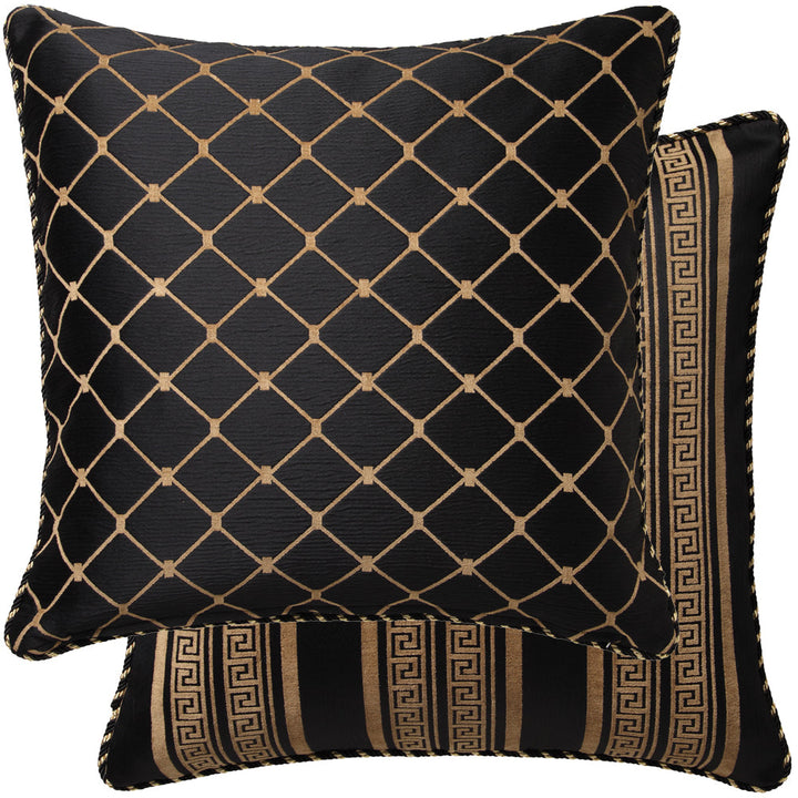 Massimo Black Trellis European Pillowcase