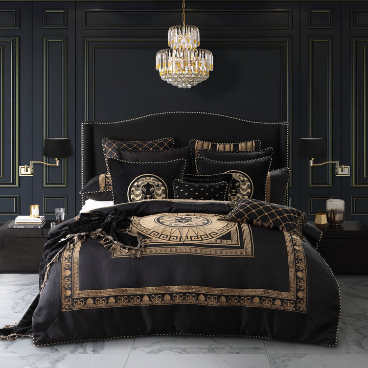 Massimo Black Quilt Cover Set | King Bed