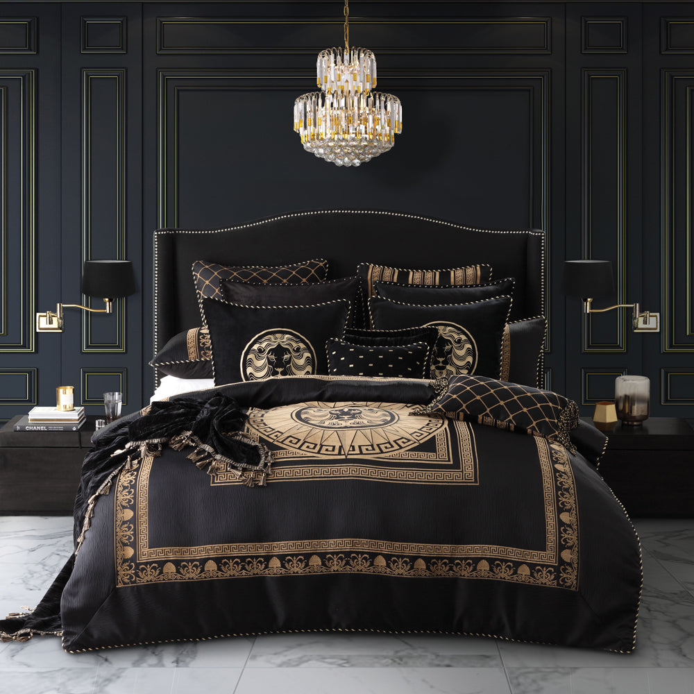 Massimo Black Trellis European Pillowcase