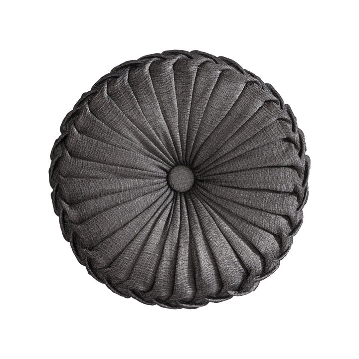 Octavia Gunmetal Round Filled Cushion