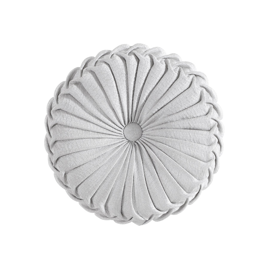 Davinci Octavia Silver Round Filled Cushion | My Linen