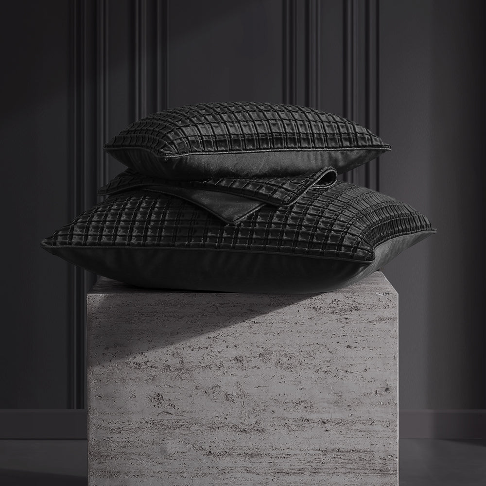 Davinci Opulence Velvet Black Stack | My Linen