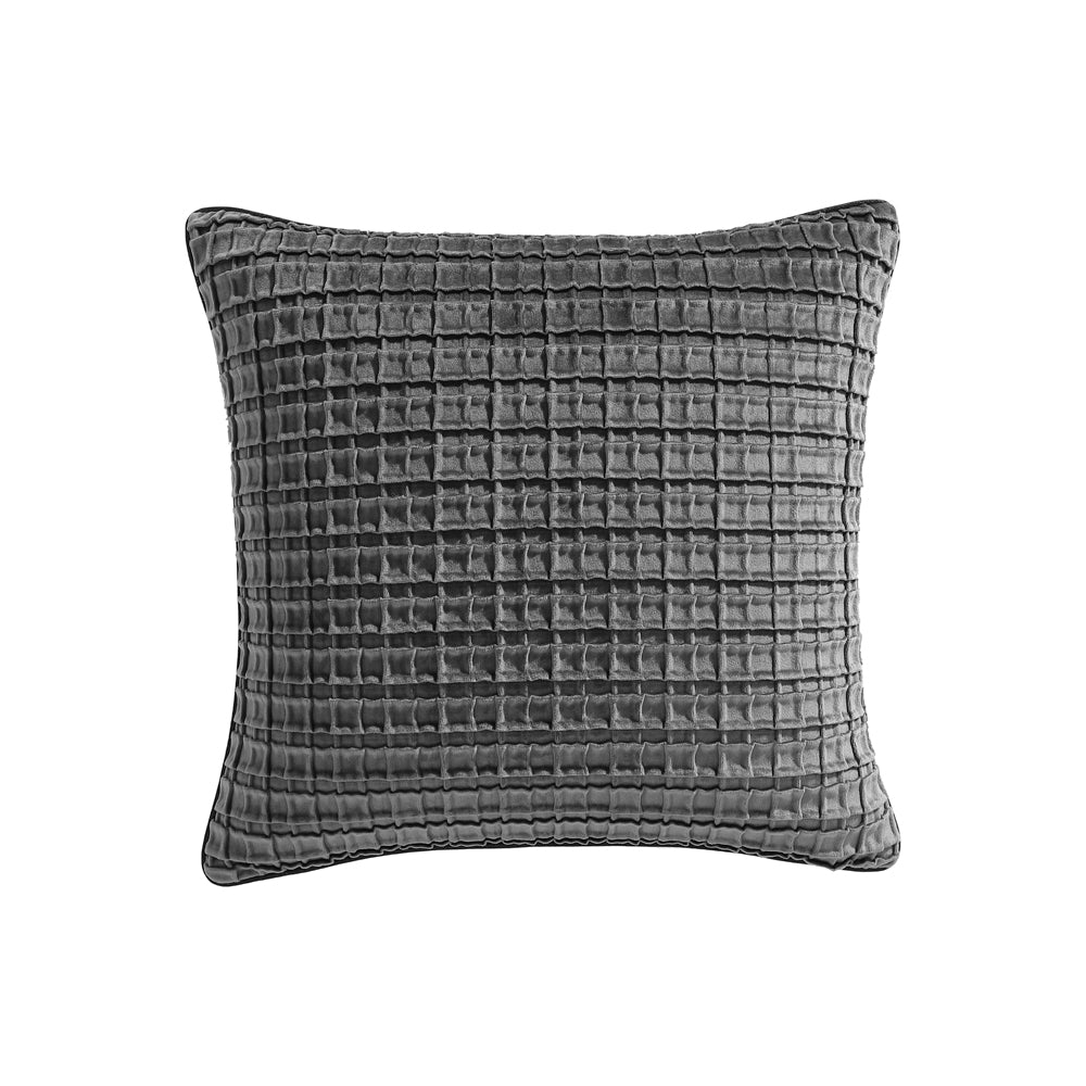 Davinci Opulence Velvet Granite Square Filled Cushion | My Linen