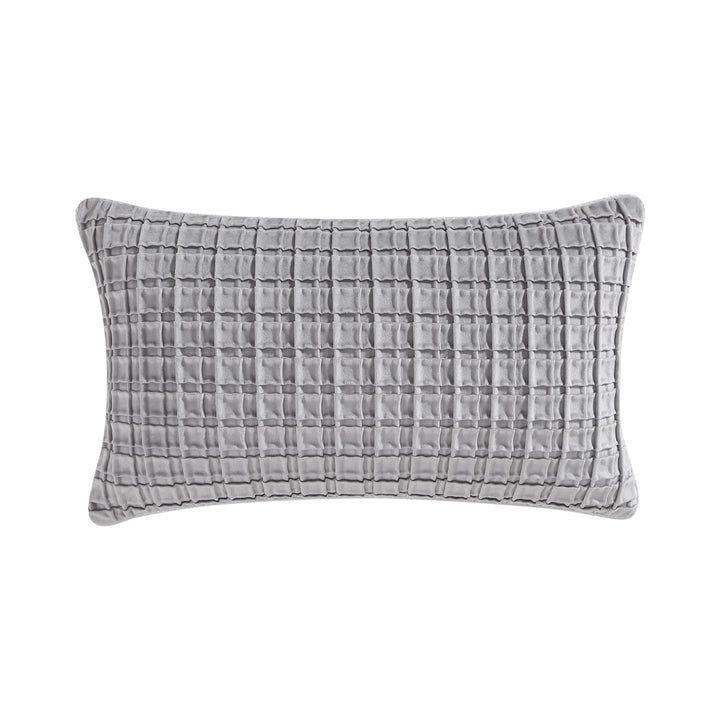 Davinci Opulence Velvet Silver Long Filled Cushion | My Linen