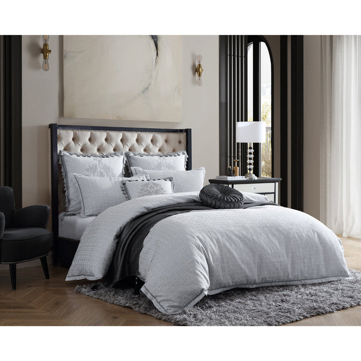 Orion Silver Quilt Cover Set | Super King