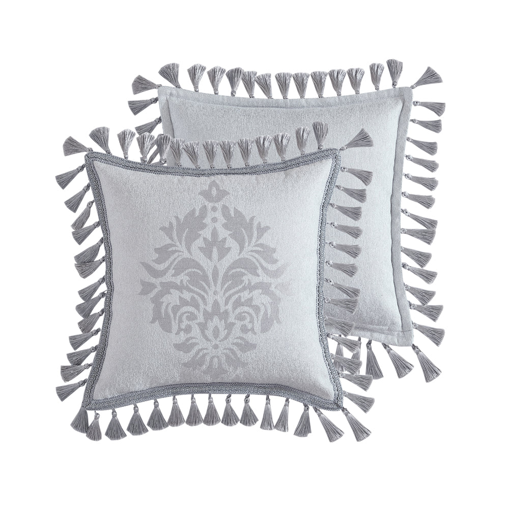 Orion Silver Square Filled Cushion