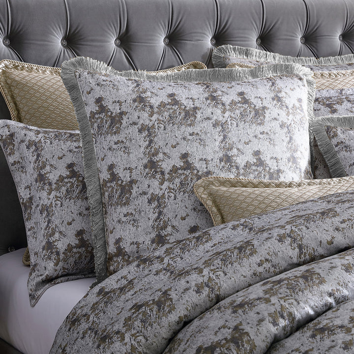 Trieste Silver Quilt Cover Set | King Bed