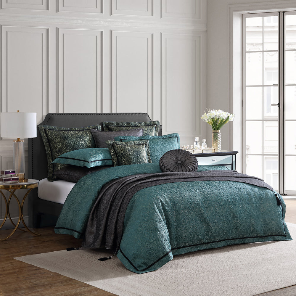 Valencia Emerald Quilt Cover Set | Super King