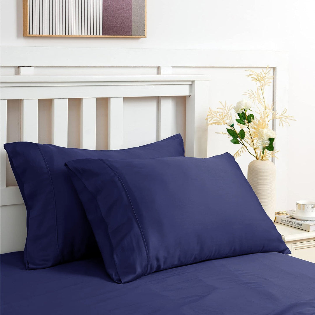 100% Bamboo Sheet Set 400TC Navy | Single Bed