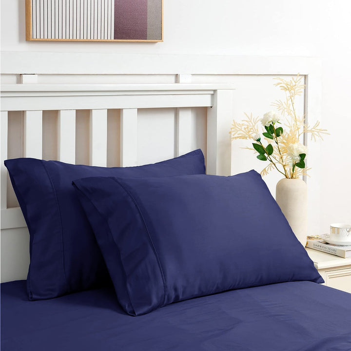 100% Bamboo Sheet Set 400TC Navy | Double Bed