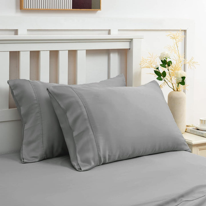 100% Bamboo Sheet Set 400TC Silver | Double Bed