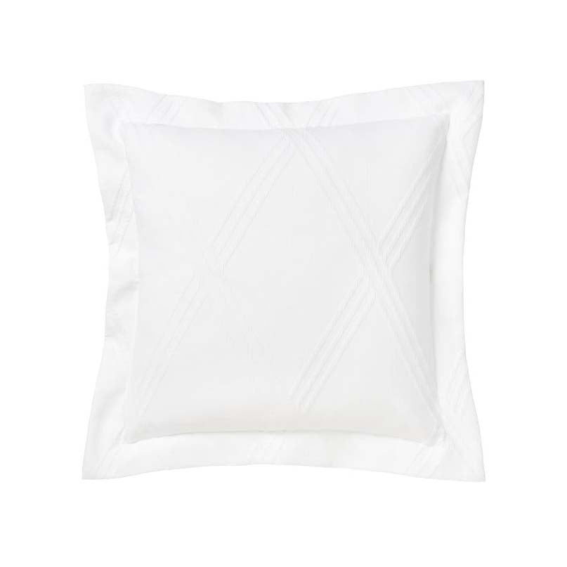 Antoine White Square Filled Cushion