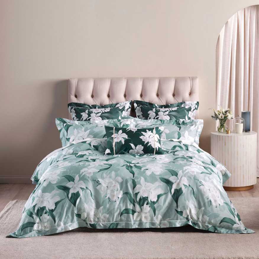 Cattleya Mist Quilt Cover Set | Queen Bed