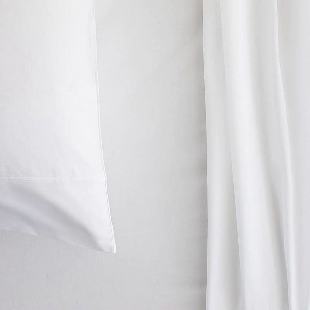 300TC Classic Percale Snow Sheet Set | King Bed