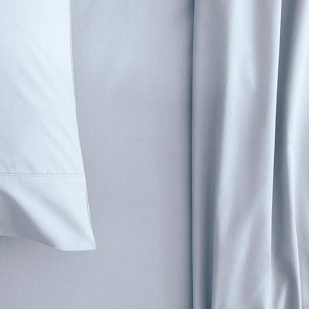300TC Classic Percale Soft Blue Sheet Set | King 50cm Bed