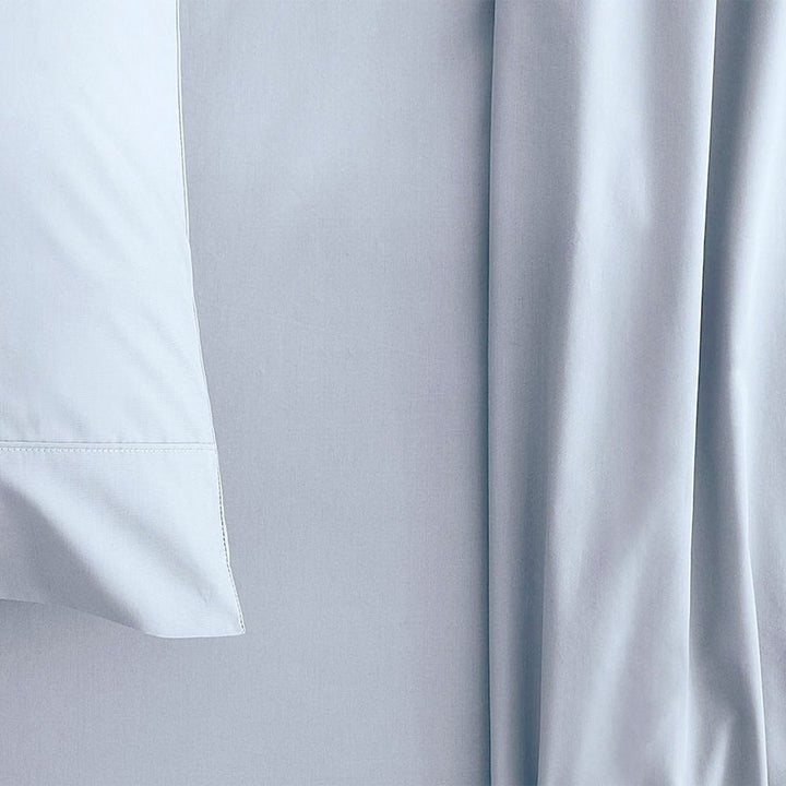 300TC Classic Percale Soft Blue Sheet Set | King 50cm Bed