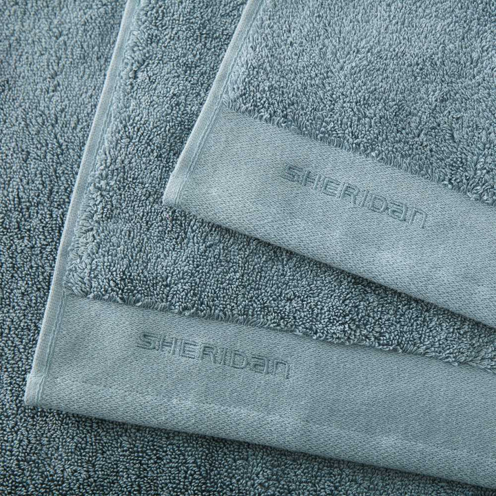 Turkish Cotton Luxury Retreat Towels Blue Reef | Face Washer