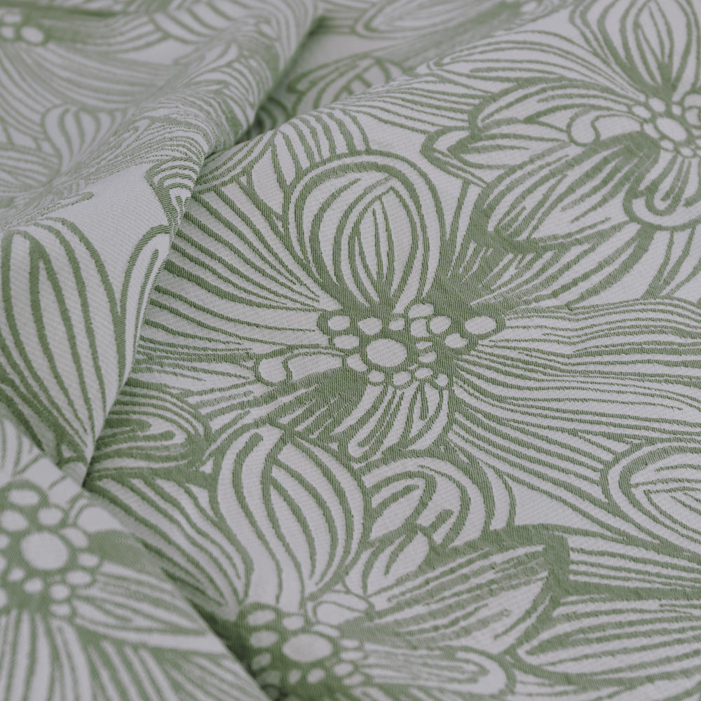 Ardor Boudoir Avena Green Quilt Cover Set Detail | My Linen