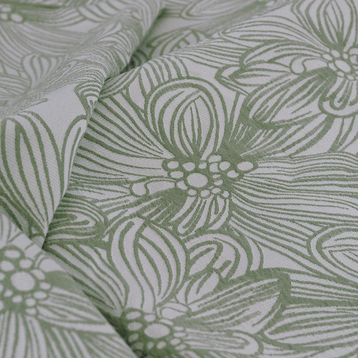 Ardor Boudoir Avena Green Quilt Cover Set Detail | My Linen