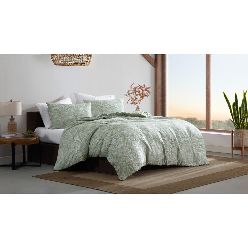 Ardor Boudoir Avena Green Quilt Cover Set Lifestyle | My Linen