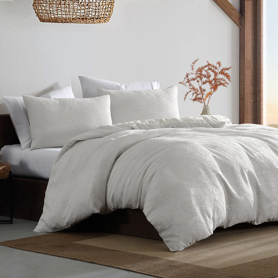 Ardor Boudoir Avena White Quilt Cover Set | My Linen