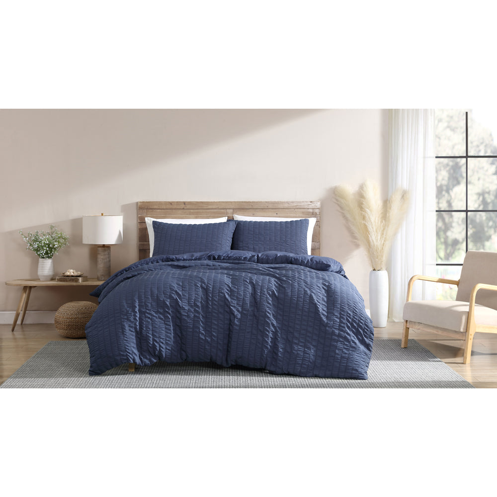 Ardor Boudoir Byron Navy Quilt Cover Set Lifestyle | My Linen