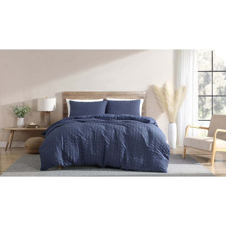 Ardor Boudoir Byron Navy Quilt Cover Set Lifestyle | My Linen