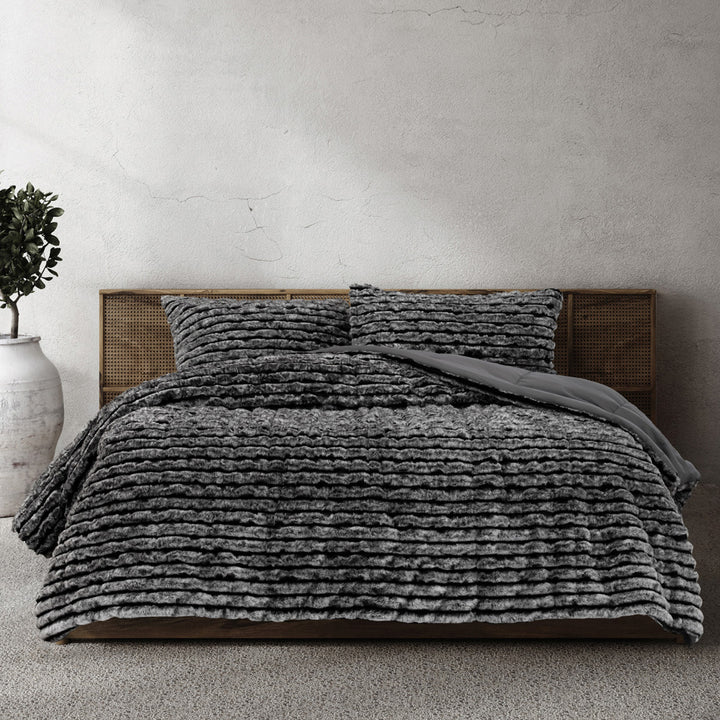 Ardor Boudoir Cole Ash Quilt Cover Set | My Linen