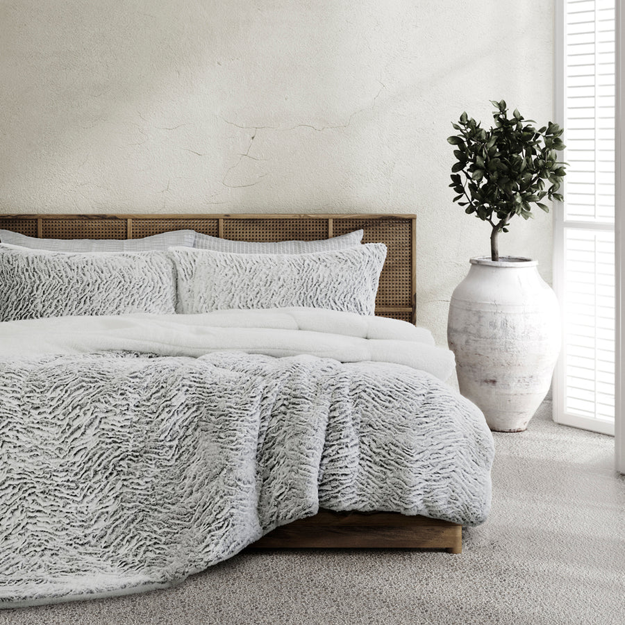 Ardor Boudoir Faux Fur Sherpa Comforter Set | My Linen