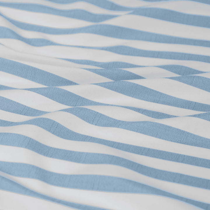 Ardor Boudoir Frankie Stripe Blue Sheet Set Detail | My Linen