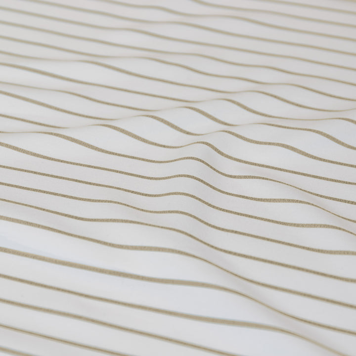 Ardor Boudoir Frankie Stripe Natural Sheet Set Detail Reverse | My Linen