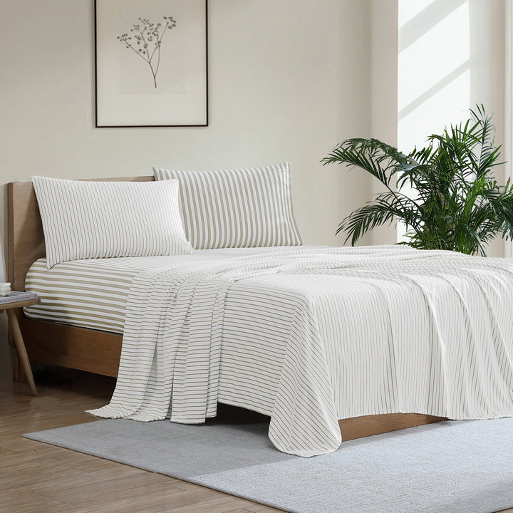 Ardor Boudoir Frankie Stripe Natural Sheet Set | My Linen
