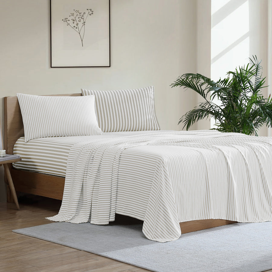 Ardor Boudoir Frankie Stripe Natural Sheet Set | My Linen