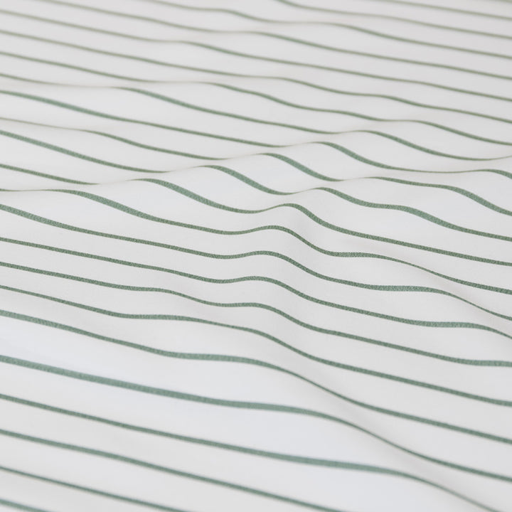 Ardor Boudoir Frankie Stripe Sage Sheet Set Detail Reverse | My Linen