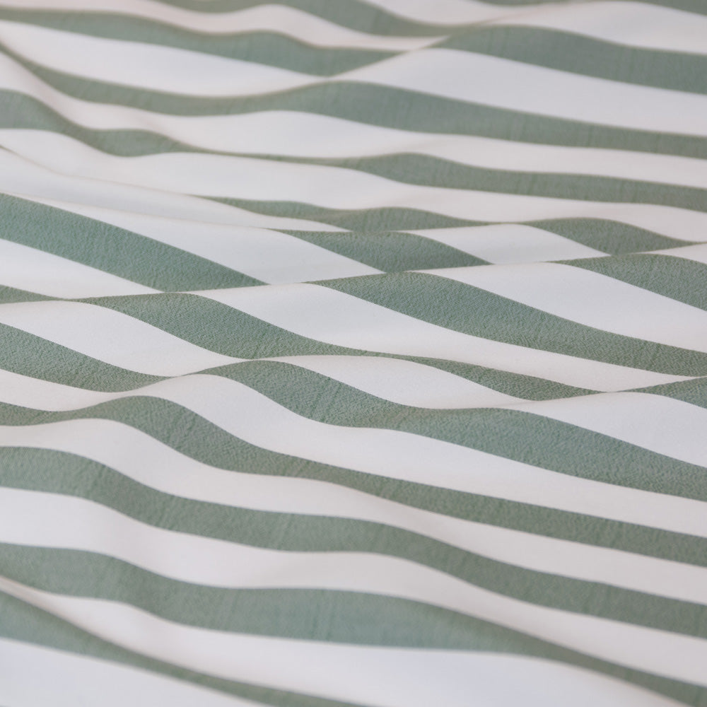 Ardor Boudoir Frankie Stripe Sage Sheet Set Detail | My Linen