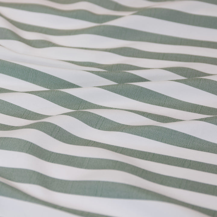Ardor Boudoir Frankie Stripe Sage Sheet Set Detail | My Linen