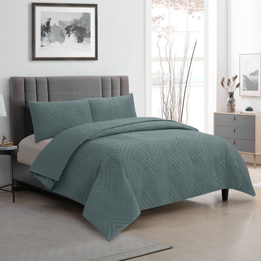 Ardor Boudoir Hana Stormy Sea Quilt Cover Set | My Linen