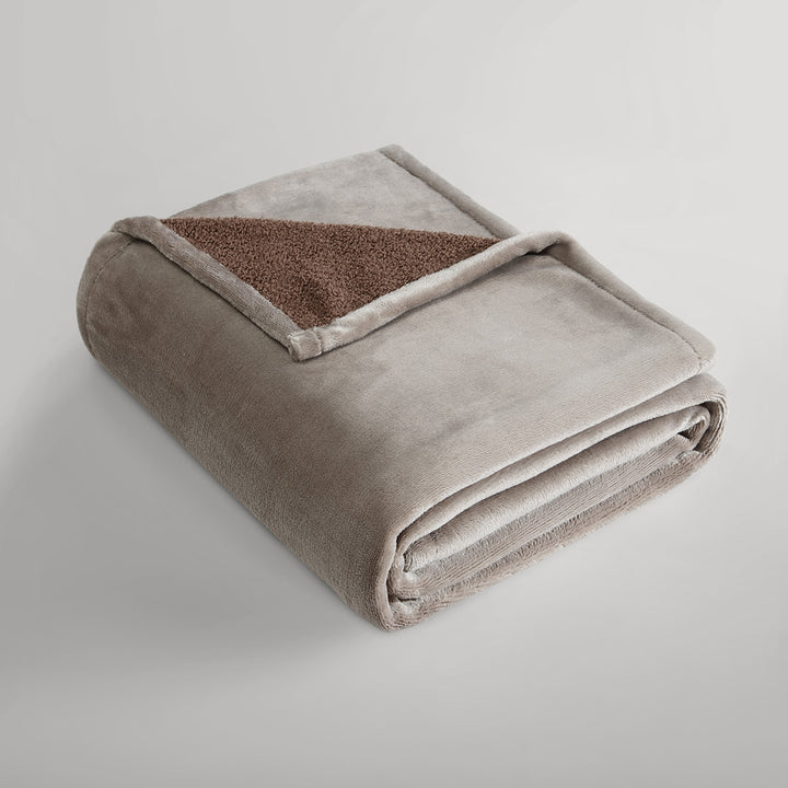 Ardor Boudoir Jasper Brown Boucle Throw Folded | My Linen