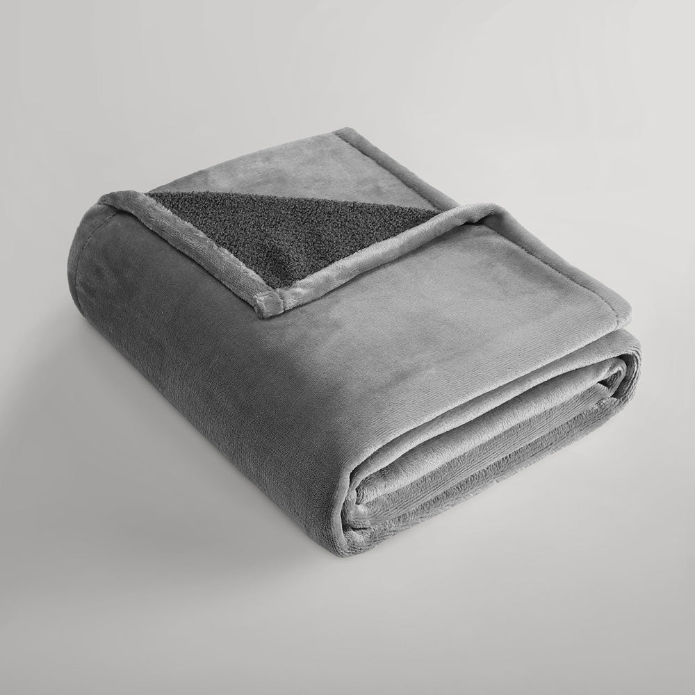 Ardor Boudoir Jasper Charcoal Boucle Throw Folded | My Linen